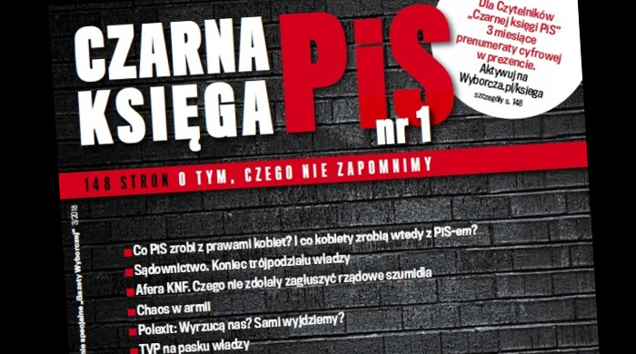 „Gazeta Wyborcza” wyda magazyn „Czarna księga PiS”