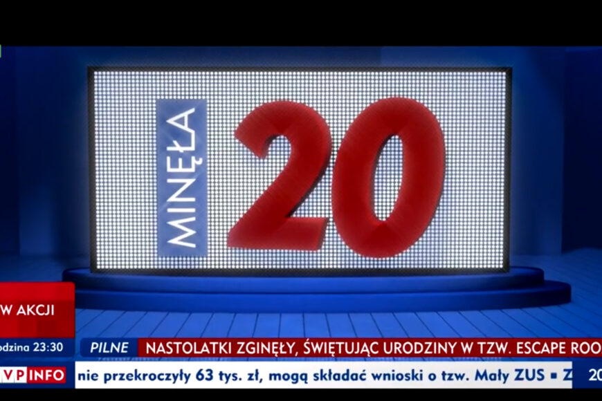 TVP INFO odświeża „Minęła 20”. Nowa oprawa i sygnał programu