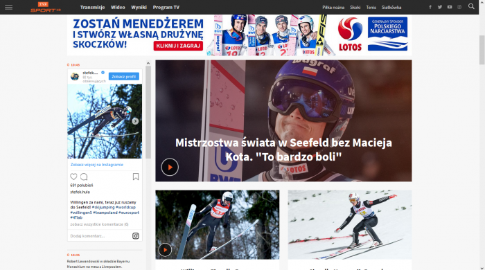 Ruszył odświeżony portal TVP Sport