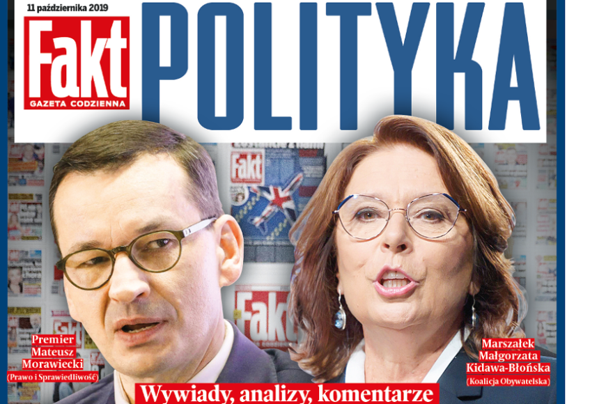 Piątkowe wydanie dziennika Fakt z dodatkiem „Fakt Polityka Wybory 2019”