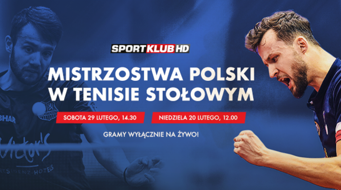 Mistrzostwa Polski w tenisie stołowym na żywo w Sportklubie