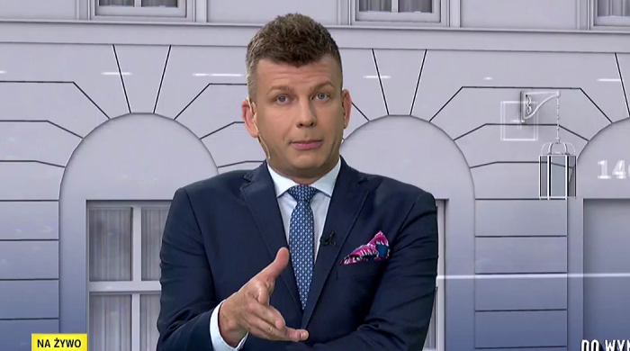 Igor Sokołowski prowadzącym „W rytmie dnia” w Polsat News