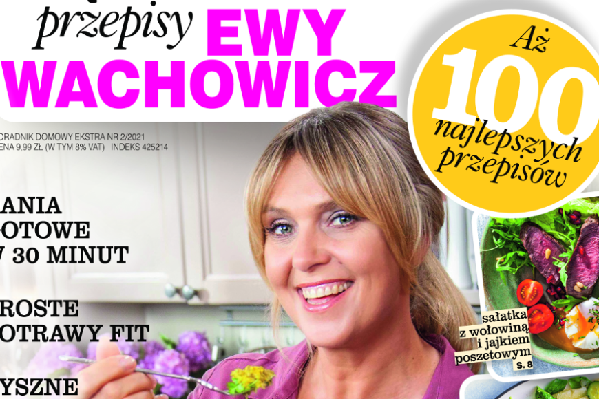 Książka kucharska „Przepisy Ewy Wachowicz” w sprzedaży