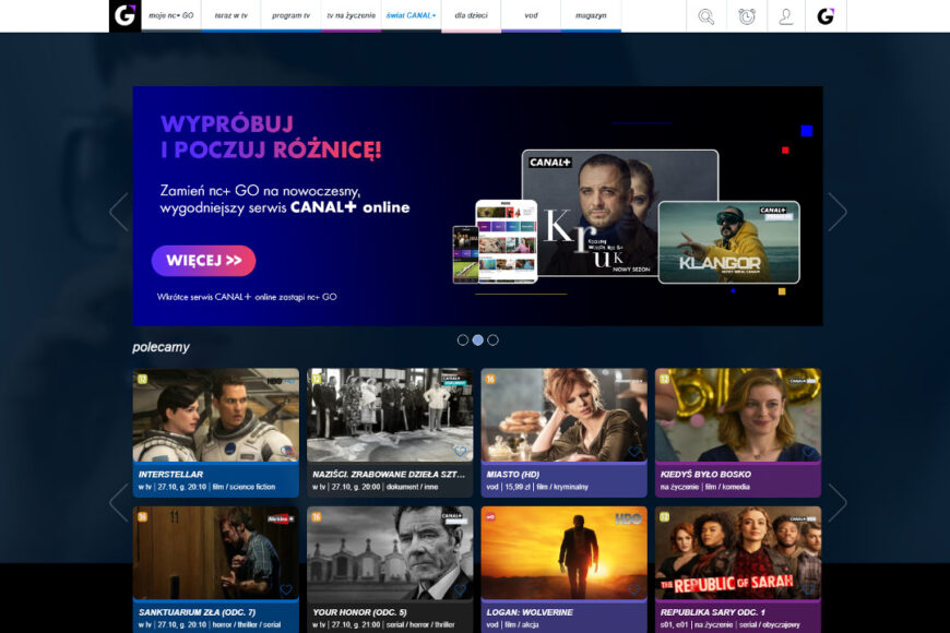 Platforma Canal+ wyłączy serwis nc+GO