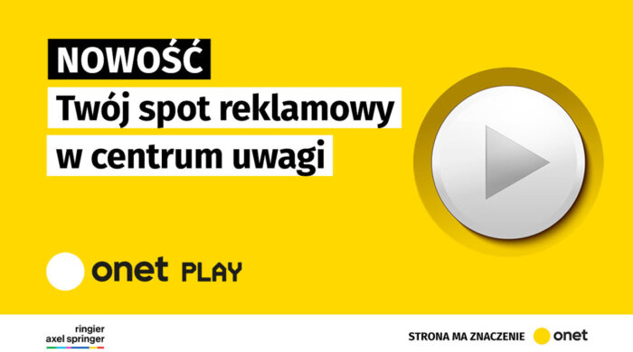 Onet z nową ofertą dla reklamodawców. Rusza „Onet Play”
