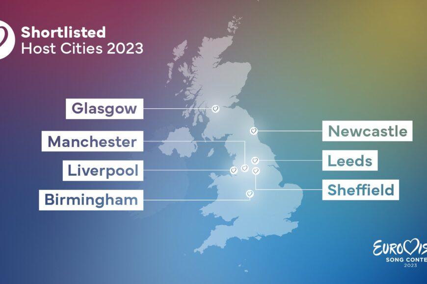 BBC zaprezentowało krótką listę miast, które mogą zorganizować Eurowizję 2023