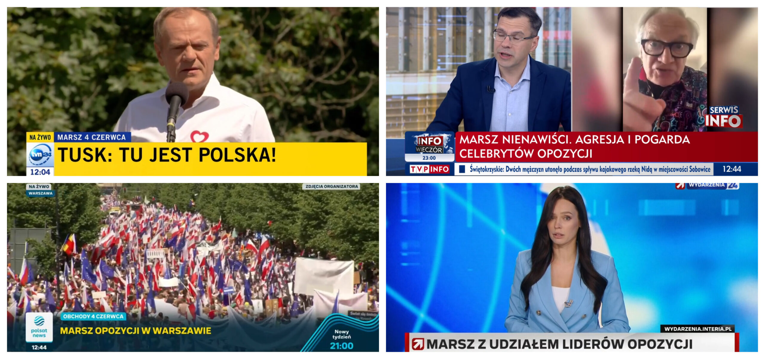 „Marsz 4 czerwca” w TV i internecie. Jak relacjonowały to największe media?