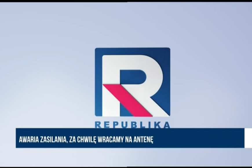 Awaria prądu w Telewizji Republika. Brak programu przez ponad godzinę