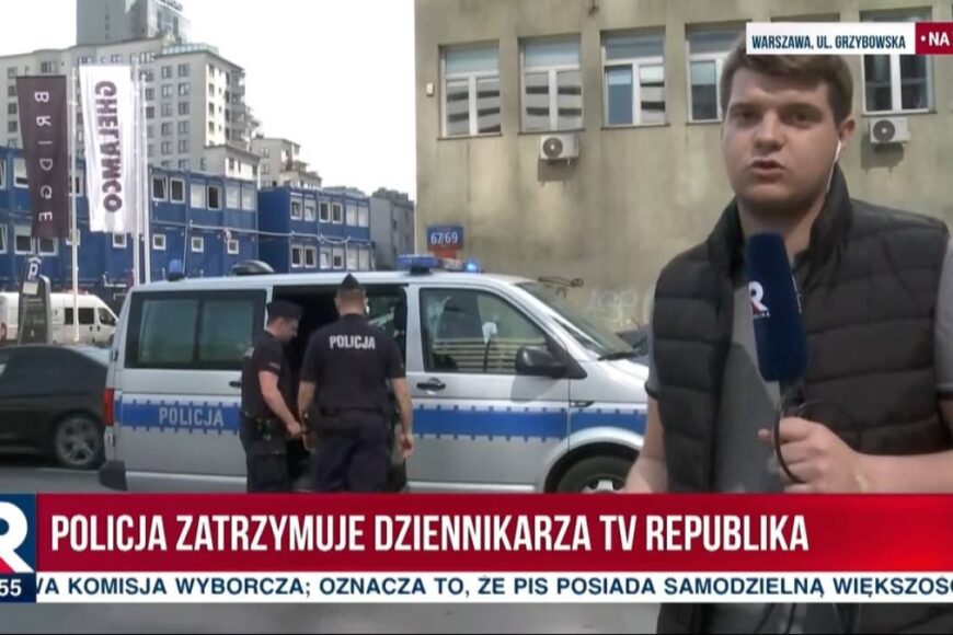 Zarekwirowano drona Telewizji Republika. „Mamy wszystkie uprawnienia, aby latać dronem nad tym obszarem”