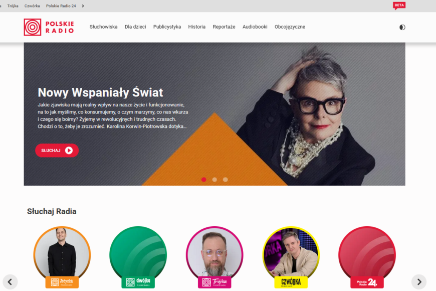 Polskie Radio zmieniło swoją stronę internetową. Nacisk na promocję serwisu audio
