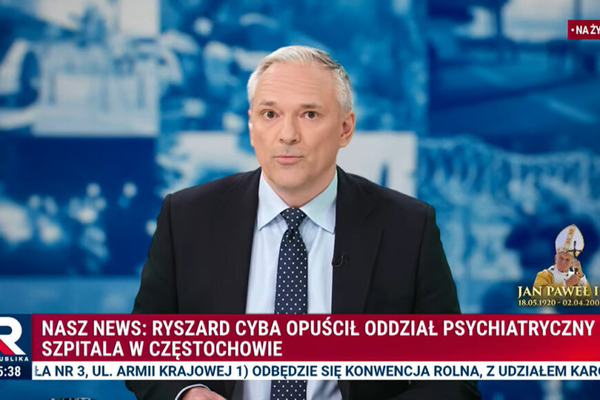 Michał Rykowski w Republice. Ostatnio był związany z lokalnymi mediami w Opatowie
