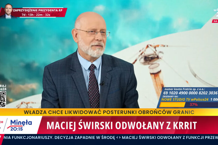 Maciej Świrski o odwołaniu go ze stanowiska przewodniczącego KRRiT: zrobiono to bezprawnie
